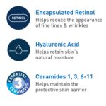 CeraVe Anti-Aging Face Cream SPF 30, Anti-Wrinkle Retinol Cream with Hyaluronic Acid and Ceramides, 1.76 oz - Image 5
