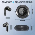 Wireless Earbuds with Smart Touch Screen & 180° Rotating Case – Bluetooth 5.4 Headphones, Noise Cancelling Ear Buds for Clear Calls, Stress Relief Design Earphones - Image 6