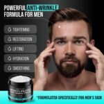Mens Face Moisturizer Cream - Anti Aging & Wrinkle Face Cream - Mens Facial Moisturizer - Retinol, Collagen, Peptides, Vitamins E & A - Facial Skin Care - After Shave Lotion - Day & Night – 4 oz - Image 2