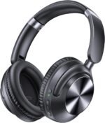 TAGRY Hybrid Active Noise Cancelling Headphones 100H Playtime Wireless Over Ear Bluetooth Headphone with Fast Charging Hi-Res Audio Comfort Earcups Headsets for Travel Home Office Phone PC Black