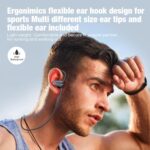Boean Bluetooth Headphones, Wireless Headphones with 16 Hours Playtime Bluetooth 5.3 Wireless Earbuds HD Deep Bass Stereo Sound Isolation IPX7 Waterproof Earphones for Workout Running Sports - Image 2
