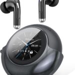 Wireless Earbuds with Smart Touch Screen & 180° Rotating Case – Bluetooth 5.4 Headphones, Noise Cancelling Ear Buds for Clear Calls, Stress Relief Design Earphones