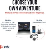 Poly Voyager 4320 UC Wireless Headset & Charge Stand - Noise-Canceling Wireless Headphones with Mic - Connect to PC via USB-C to USB-A Adapter, Cell Phone via Bluetooth, Microsoft Teams Certified - Image 5