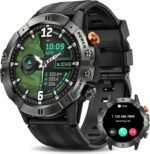 Smart Watches for Men(Waterproof/Call/Answer), Rugged Military Smart Watch with Heart Rate/Oxygen/Pressure/Sleep Monitor/124 Sports Modes, Fitness Tracker Tactical Watch for Android Phones/iPhone