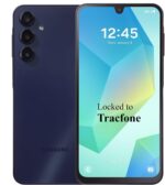 TracFone Samsung Galaxy A16 5G, 128GB, 50MP Triple Camera, Android 6.7" FHD+ Super AMOLED 90Hz Display [Activation Promotion Incl: 1500Min/1500Txt/1500MB, 365 Days Service Plan] Locked to BLK