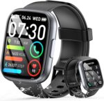 Smart Watch for Men Women (Answer/Make Call), 1.95" Touch Screen Fitness Watch with Heart Rate/Sleep Monitor, IP68 Waterproof Smartwatch for Android iOS, Activity Tracke with 120+ Sports Modes, Black