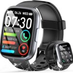 Smart Watch for Men Women (Answer/Make Call), 1.95" Touch Screen Fitness Watch with Heart Rate/Sleep Monitor, IP68 Waterproof Smartwatch for Android iOS, Activity Tracke with 120+ Sports Modes, Black