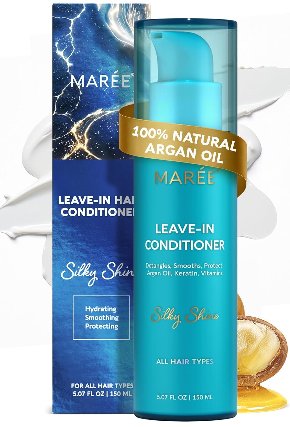 71Mk4Nm2blL._SL1500_.jpg MAREE Leave-In Conditioner Hair Gloss for Dry Damaged Hair, Leave-In Conditioner for Curly Hair, Color Treated - Image 1