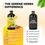 Serene Herbs Liquid Turmeric with Black Pepper - Turmeric Shots Curcumin Supplement 1000mg Extra Strength Herbal Drink, Digestive Bitters for Bloating Relief, Joint Health, Energy & Clarity - 16oz - Image 7