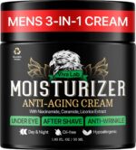 Mens Face Moisturizer Anti-Aging Cream - Lightweight After Shave Lotion for Men - Day & Night Hydrating Skin Care with Niacinamide Collagen Ceramides - Fast-Absorbing Non-Greasy 1.85oz