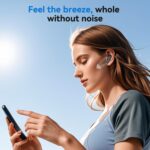 Wireless Earbuds, Bluetooth 5.4 Headphones HiFi Stereo with 4 HD Mic, 50H Playtime Bluetooth Earbuds with LED Display, IPX7 Waterproof Wireless Earphones, Touch Control Ear Buds,USB-C Black - Image 5