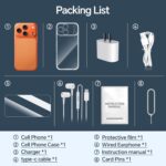 Unlocked Phones WK17, Android 15 Cell Phones, 5000mAh Battery, 16GB+512GB Smartphone 6.9" HD Screen/104MP+32MP Camera/Snapdragon 888 Processor, 5G Network, Face ID/WiFi/Bluetooth/GPS (Orange) - Image 7