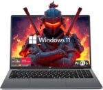 KAIGERR Gaming Laptop, Laptops with AMD Ryzen 4300U(Up to 3.7GHz), 16GB DDR4 512GB SSD Laptop Computer, 16.0inch Windοws 11 Laptop, 1920P FHD Display, WiFi 6, USB3.2, Type_C