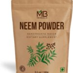 MB Herbals Pure Neem Leaf Powder 100 Gram / 3.5 oz | Azadirachta Indica | Wildcrafted Bitter Neem Supplement Skin and Hair Care