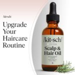 Kitsch Rosemary Oil for Hair Growth – Pre-Wash Hair Oil with Castor, Biotin, Jojoba – Hair Care, Adds Shine, Strengthens Roots, Scalp Treatment | Ideal Gifts for Women – Lavender Scent, 60mL - Image 8