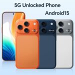Unlocked Phones WK17, Android 15 Cell Phones, 5000mAh Battery, 16GB+512GB Smartphone 6.9" HD Screen/104MP+32MP Camera/Snapdragon 888 Processor, 5G Network, Face ID/WiFi/Bluetooth/GPS (Orange) - Image 8