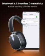bmani Hybrid Active Noise Cancelling Headphones,120H Playtime Wireless Headphones Bluetooth 6.0 with Power Display, 6-Mic ENC Calls, 360° Spatial Audio Over Ear Headphones Headset for Travel Game - Image 9