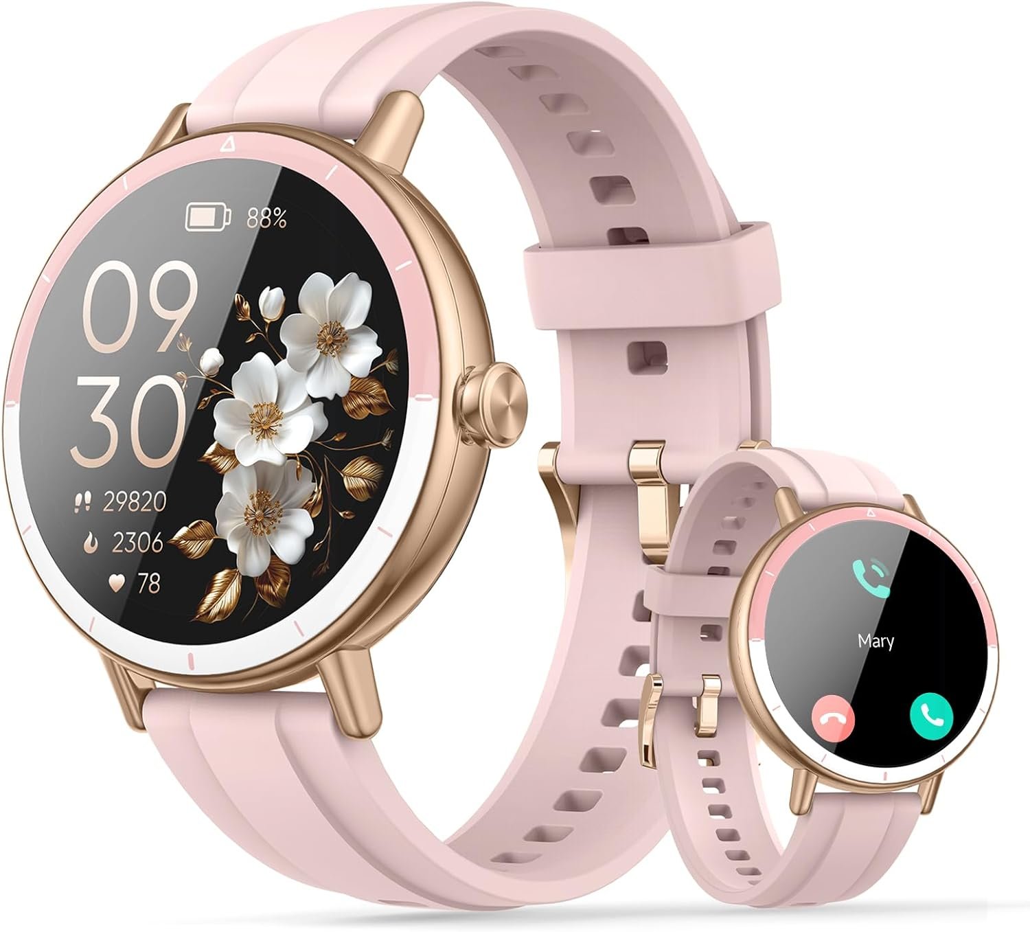 71bTj9A4n1L._AC_SL1500_.jpg Smart Watches for Women, 1.27" HD Fitness Tracker with Bluetooth Calls(Answer&Make) IP68 Waterproof Smartwatch Compatible IOS/Android, 100+ Sport Modes Watch with Heart Rate/Sleep Monitor Pedometer - Image 1