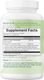Micro Ingredients Chlorophyll Super Greens Complex | 240 Veggie Capsules with Parsley, Moringa, Spirulina, Chlorella, & More | Gluten-Free, No Additives - Image 6