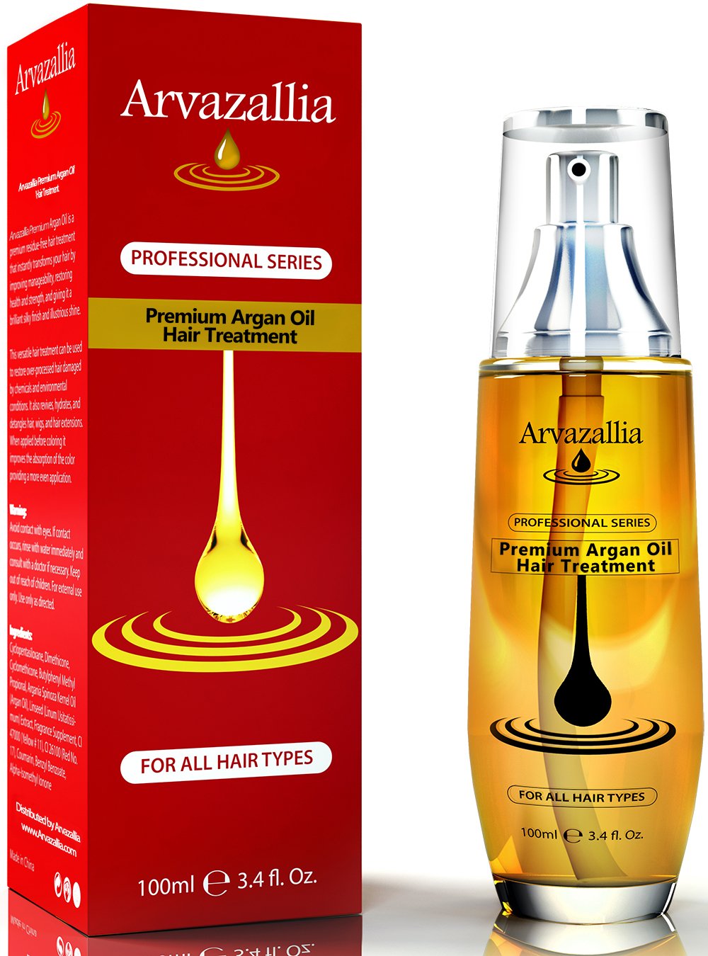 71czq0zuHBL._SL1350_.jpg Arvazallia Argan Oil for Hair Treatment Leave in Treatment & Conditioner - Image 1
