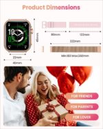 Smart Watch for Women Men Fitness: Smart Watch for iPhone&Android Bluetooth Call with SpO2 Sleep Heart Rate Monitor,IP68,Fitness Tracker with 120+Sport,Reloj Inteligente 30 Day+Battery Life, 2 Bands - Image 7