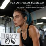 Wireless Earbuds Bluetooth 5.4 Headphones, 54H Playtime Stereo Earphones with Noise Cancelling Mic, IPX7 Waterproof, Fast Charging and Comfort Fit Ear Buds for Fitness/Sports/Workouts/Travel Black - Image 7