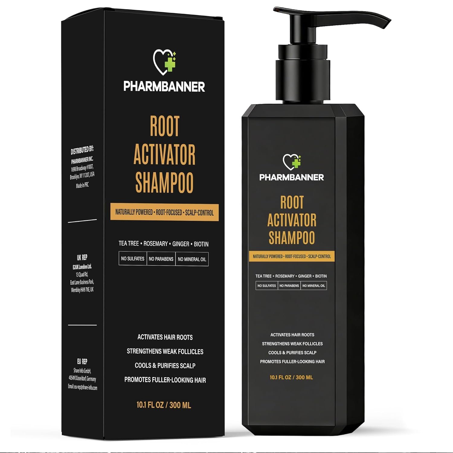 71hMusS6g6L._SL1500_.jpg Root Activator Shampoo for Men: Hair Growth Shampoo for Thinning Hair, Hair Loss & Scalp Health – Natural Herbal Formula with Cooling Sensation – Sulfate-Free - Image 1