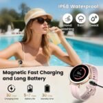 Smart Watches for Women, 1.27" HD Fitness Tracker with Bluetooth Calls(Answer&Make) IP68 Waterproof Smartwatch Compatible IOS/Android, 100+ Sport Modes Watch with Heart Rate/Sleep Monitor Pedometer - Image 6