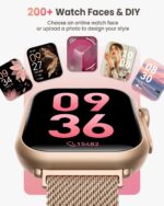 Smart Watch for Women Men Fitness: Smart Watch for iPhone&Android Bluetooth Call with SpO2 Sleep Heart Rate Monitor,IP68,Fitness Tracker with 120+Sport,Reloj Inteligente 30 Day+Battery Life, 2 Bands - Image 6