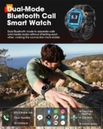 Smart Watches for Men(Waterproof/Call/Answer), Rugged Military Smart Watch with Heart Rate/Oxygen/Pressure/Sleep Monitor/124 Sports Modes, Fitness Tracker Tactical Watch for Android Phones/iPhone - Image 5