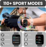 Smart Watch for Men Women (Answer/Make Call), 1.95" Touch Screen Fitness Watch with Heart Rate/Sleep Monitor, IP68 Waterproof Smartwatch for Android iOS, Activity Tracke with 120+ Sports Modes, Black - Image 2