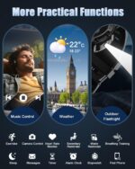 Military Smart Watches for Men(Answer/Make Calls), 1.39" HD Fitness Watch, 24/7 Heart Rate Sleep Monitor, Smart Watch for Men,114+ Sport Modes, IP68 Waterproof Smartwatch for Android iOS, 30Day, Black - Image 6