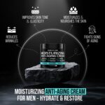 Mens Face Moisturizer Cream - Anti Aging & Wrinkle Face Cream - Mens Facial Moisturizer - Retinol, Collagen, Peptides, Vitamins E & A - Facial Skin Care - After Shave Lotion - Day & Night – 4 oz - Image 5