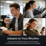 Wireless Earbuds Bluetooth 5.4 Headphones, 54H Playtime Stereo Earphones with Noise Cancelling Mic, IPX7 Waterproof, Fast Charging and Comfort Fit Ear Buds for Fitness/Sports/Workouts/Travel Black - Image 8