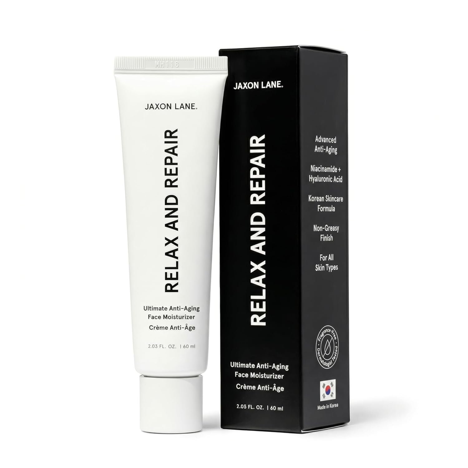71t5RBDjyL._SL1500_.jpg JAXON LANE RELAX AND REPAIR Anti Aging Face Moisturizer for Men | Anti Wrinkle Cream for Face, Night Cream, Eye Cream with Niacinamide (Vitamin B3), Hyaluronic Acid, Vitamin E & Ceramides For Skin - Image 1
