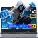 FUNYET Gaming Laptop, 16 inch Laptop Computer 2026 with Windows 11 Pro, 16GB RAM 1TB SSD, Int 13th Gen N150 Processor(up to 3.6GHz), Backlit Keyboard, Bluetooth, Mini HDMI, Office 365, FHD 1080P