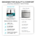 Face Moisturizer Retinol Cream, Anti Aging Neck Firming Cream, Collagen Day & Night Face Cream with Hyaluronic Acid for Women & Men, 1.85 Fl Oz - Image 7