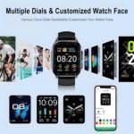 1.91" Smart Watch for Men,smart Watches for Women,Fitness Tracker with Message Call Function,120+ Sport Modes, IP68 Waterproof,24 Hours Heart Rate/Sleep Monitor,for Android/iOS (Black) - Image 4