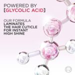 L'Oreal Paris Elvive Glycolic + Gloss High Shine Leave-In Hair Serum, Smooths Dull, Porous Hair Into High-Shine, Glossy Hair, 4.4 Fl Oz - Image 4