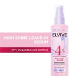 L'Oreal Paris Elvive Glycolic + Gloss High Shine Leave-In Hair Serum, Smooths Dull, Porous Hair Into High-Shine, Glossy Hair, 4.4 Fl Oz - Image 2