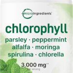 Micro Ingredients Chlorophyll Super Greens Complex | 240 Veggie Capsules with Parsley, Moringa, Spirulina, Chlorella, & More | Gluten-Free, No Additives