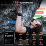 Smart Watch with Alexa Built-in, 1.83" HD Touchscreen Fitness Tracker, Bluetooth Notifications/Calls, IP68 Waterproof, 120+ Sport Modes, 24/7 Heart Rate & Sleep Monitor for iPhone Android iOS (Black) - Image 3