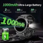 Smart Watches for Men (Answer/Make Call), 1.53" HD Military Smartwatch, 50+ Days Extra-Long Battery Life Fitness Tracker, Flashlight/110+Sports/Heart Rate/Sleep Monitor/IP68 Waterproof Android iOS - Image 4