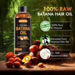 Raw Batana Oil, 100% Natural Organic Hair Growth Oil for Men & Women, Sourced from Honduras, Pure, Unrefined, Enhances Thickness, Prevent Hair Loss 4 Oz - Image 2