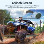 Unlocked Phones WK17, Android 15 Cell Phones, 5000mAh Battery, 16GB+512GB Smartphone 6.9" HD Screen/104MP+32MP Camera/Snapdragon 888 Processor, 5G Network, Face ID/WiFi/Bluetooth/GPS (Orange) - Image 2