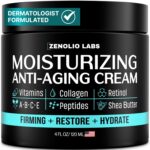 Mens Face Moisturizer Cream - Anti Aging & Wrinkle Face Cream - Mens Facial Moisturizer - Retinol, Collagen, Peptides, Vitamins E & A - Facial Skin Care - After Shave Lotion - Day & Night – 4 oz