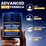 Night Cream for Women Anti Aging - Night Moisturizer for Face with Retinol, Peptides, Niacinamide - Anti-Wrinkle, Firming & Hydrating Skin Care - Fragrance-Free, Non Greasy Overnight Face Cream - Image 7