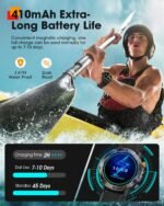 Smart Watches for Men(Waterproof/Call/Answer), Rugged Military Smart Watch with Heart Rate/Oxygen/Pressure/Sleep Monitor/124 Sports Modes, Fitness Tracker Tactical Watch for Android Phones/iPhone - Image 6