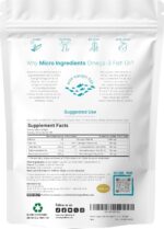 Micro Ingredients Extra Strength Omega 3 Fish Oil Supplements 1,000mg Per Serving, 300 Softgels | Lemon Flavored | Burpless | EPA 180mg + DHA 120mg | Deep Sea Fish - Image 2
