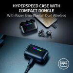 Razer Hammerhead V3 HyperSpeed Wireless Multi-Platform ANC Gaming Earbuds – 2.4GHz & Bluetooth 6.0, Up to 40 Hr Battery, THX Spatial Audio, for Smartphones, PC, Laptop, Tablet, PS5, Steam Deck – Black - Image 4